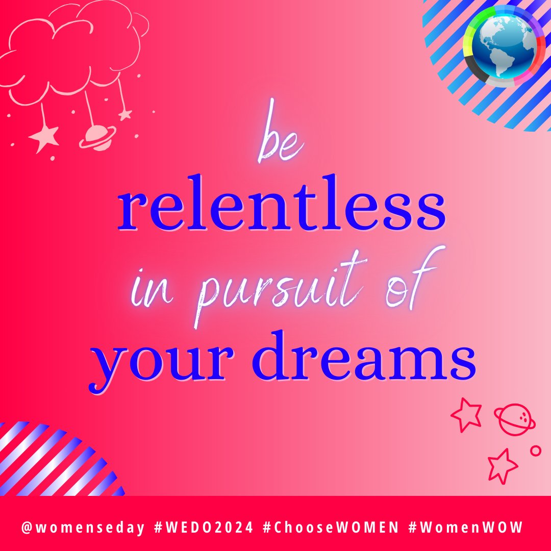 womenseday's tweet image. Be relentless in pursuit of your goals. 💪 #WomenEntrepreneurs #GoalDigger #PersistencePaysOff #WEDO2024 #Choosewomen #JoinWEDO #WomenWOW