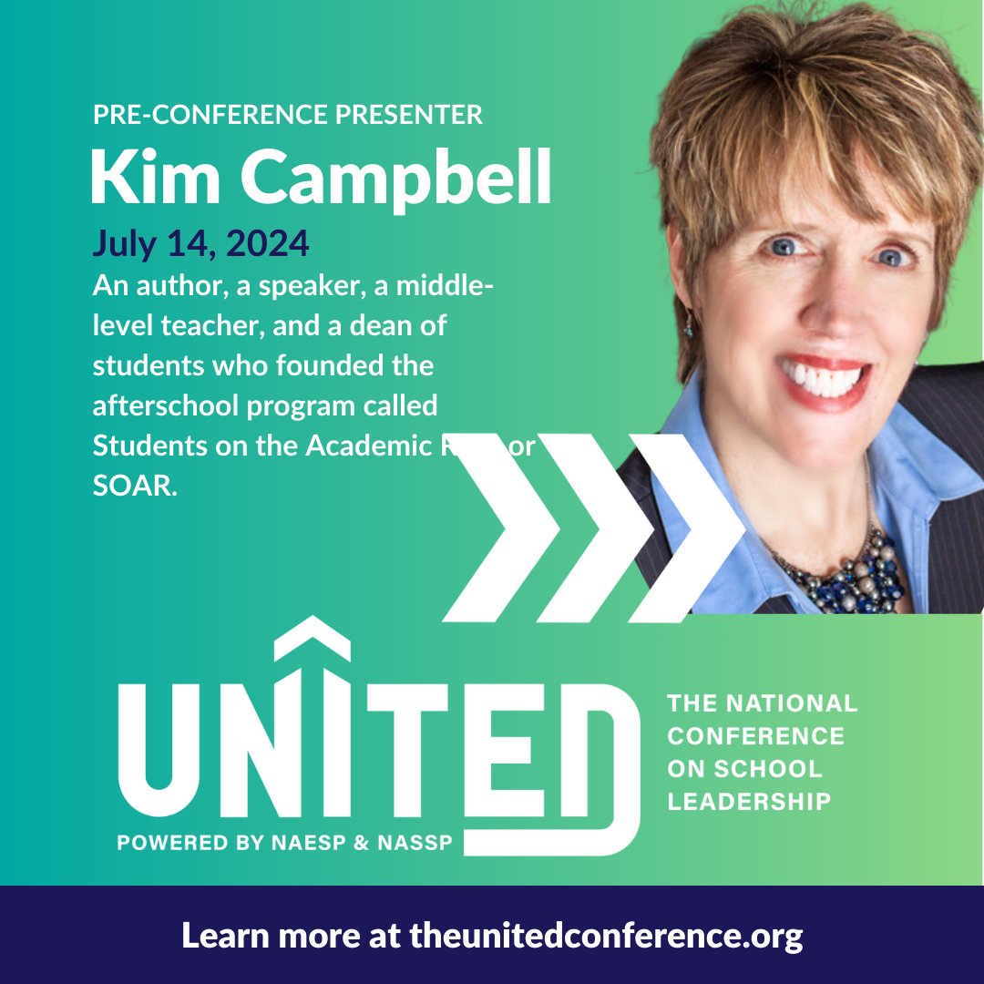 In this pre-conference session, July 14th, @KimCamp4Kids, author, speaker, middle-level teacher, and dean of students, will share ways schools can discover values as a school community & create consistency among staff around behavior. Register today! theunitedconference.org