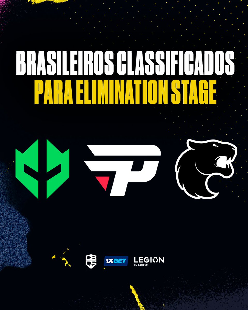 BRAZILIAN STORM 🇧🇷⛈️

O Brasil está classificado com <a href="/paiNGamingBR/">paiN Gaming</a>, <a href="/imperialesports/">Gamdom Imperial</a> e <a href="/FURIA/">FURIA</a> para a fase de Elimination Stage do PGL CS2 Major Copenhagen 2024.

E faltou pouco para garantir a 4ª vaga com a <a href="/legacyggbr/">Legacy</a>, nt demais. 🥹

Parabéns, rapaziada! 🇧🇷