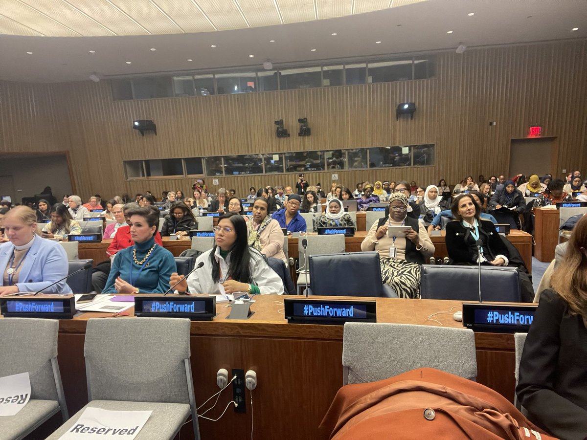 Attending the CSW68 event organized by #UNW, #UNDP and #UNFPA on practices for push forward for #gender equality. Long term investments, women’s networks, consistency in campaigning, and listening grassroots helped movements to change laws.