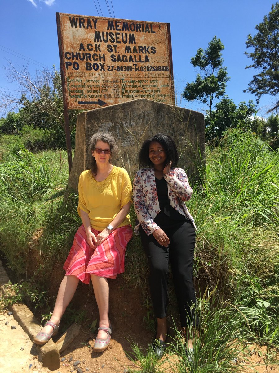 Dear Taita, Amazing experience to travel a 120yo road up to Wray’s old church at Sagalla w/ ⁦@elizabethmasaka⁩ :-) A pleasure to donate a copy of Wray’s book to people who love their social history & their Museum. Plus so lush & green w/ views back to Taita are spectacular!