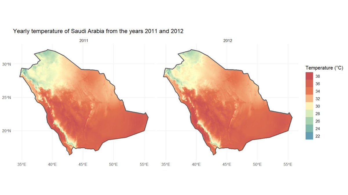 725Hemeed's tweet image. #Thread [Update] So Last year I crafted a climateR🌤️🌧️ tutorial using R programming which In this tutorial I&apos;m still going to use The Kingdom of Saudi Arabia 🇸🇦 and one of It&apos;s Province, I&apos;ll share GitHub link (1/4) #gischat #cartography #GIS  #geospatial  #dataviz #R #rspatial