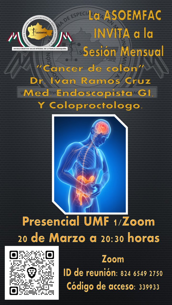 Les hacemos la cordial invitación a nuestra sesión mensual de ASOEMFAC. 
Los esperamos.