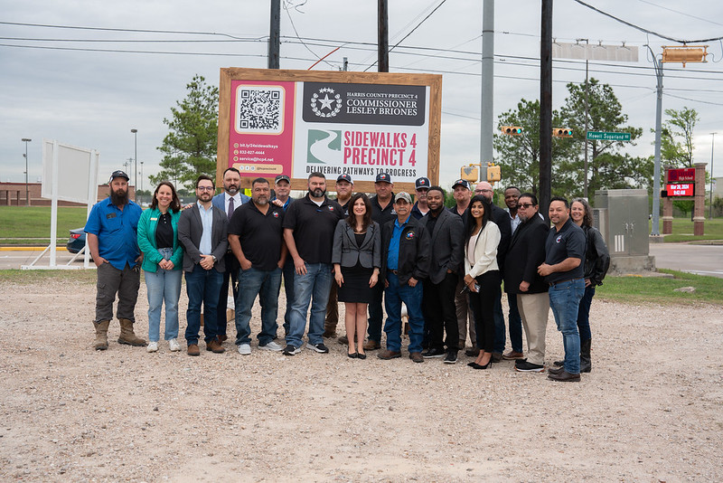 HCPrecinct4's tweet image. Commissioner Briones is making strides! At today's press conference, she announced #HCPrecinct4's commitment of $20M to connect sidewalks in high-traffic areas across the precinct. This is a direct result of her focused efforts during our #ListeningTour.  #CommunityPriorities