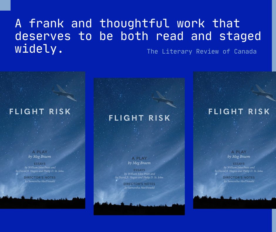 Understated yet absorbing, with three-dimensional characters who are immediately likeable yet realistically flawed. Meg Braem's Flight Risk reviewed at @reviewcanada! ow.ly/9WcG50QQC56 #FlightRisk #Play #CanadianPlaywrights #SeniorStories