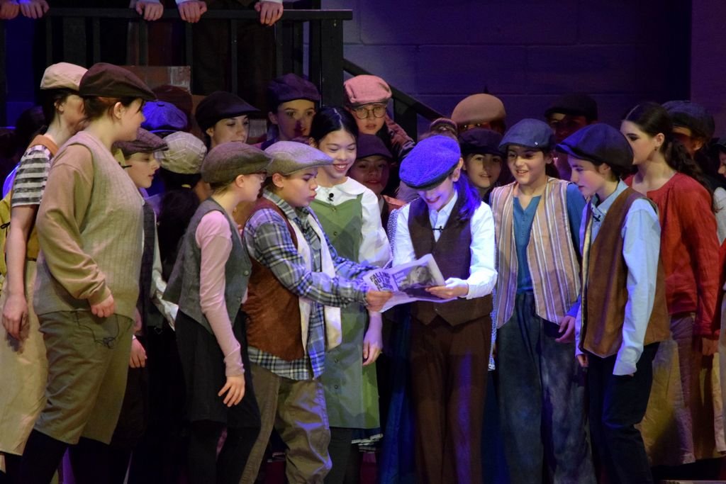 MahopacSchools's tweet photo. Congratulations to our young actors at Mahopac Middle School who put on an incredible performance of Newsies Jr. this past weekend. The cast sang favorites including "Carrying the Banner," "Seize the Day," and "Santa Fe" in this timeless story full of spirit and heart. https://t.co/Cs8XxQ5m1o