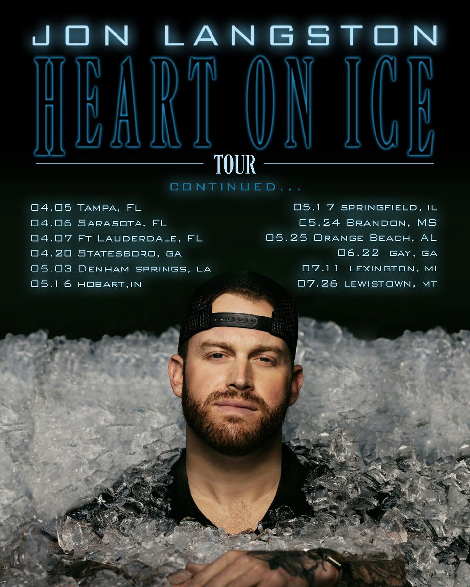 The #HeartOnIceTour is back for round 2! All shows are on sale NOW! Get ‘em at jonlangston.com/tour