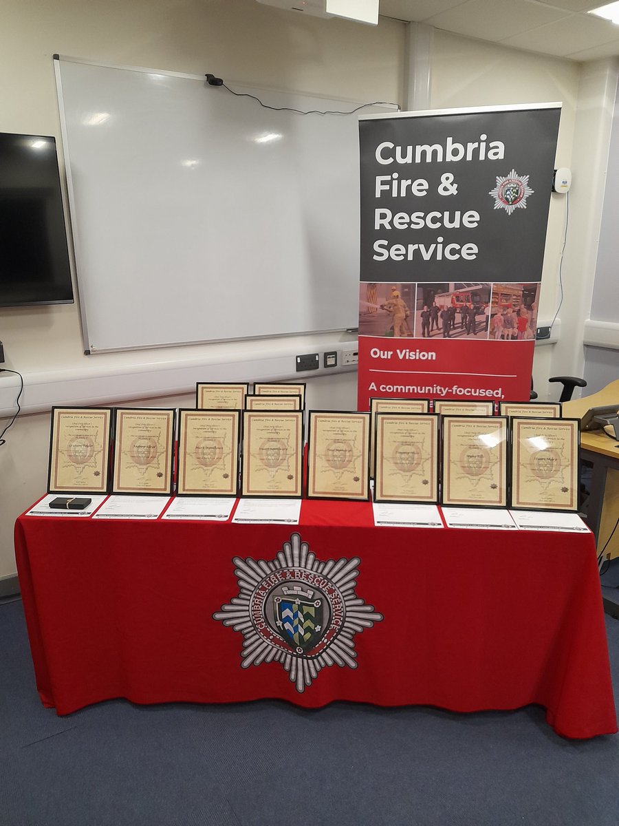 AngelaOpie's tweet photo. Another successful @CumbriaFire On-call appreciation event at Bootle fire station, thanking On-call firefighters, their families and employers for their ongoing support @StuartHook4 @WilliamWatson @NFCC_FireChiefs https://t.co/bD1EP4zk0D