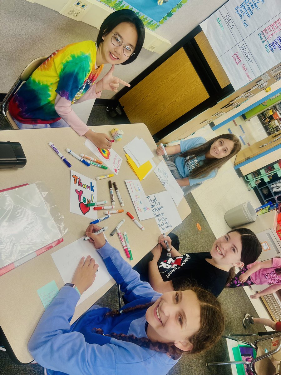 We needed more cards for our first responders on Friday, I knew these amazing students would help out! We have a few items left if you would like to donate! signupgenius.com/go/10C094CA8AC… <a href="/OliveChapelElem/">Olive Chapel Elementary School</a> <a href="/ErinKelleyMay/">Erin May at OCE</a>