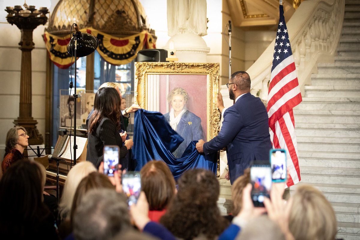 Blayre and I had the honor of hosting the unveiling of Catherine Baker Knoll’s official portrait. CBK was the first female LG of Pennsylvania, she was a fighter who broke barriers and shattered glass ceilings. It’s an honor to have her portrait rest in my office.