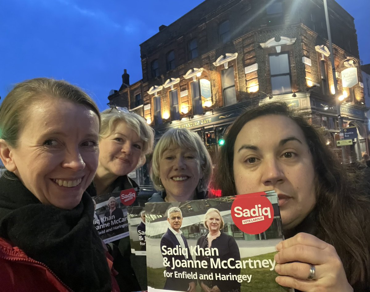 Q. What do residents in Bounds Green want? A. They want four more years of @SadiqKhan & @JoanneMcCartney in City Hall to carry on delivering for London: 🍽️ free school meals for all primary school children 🏡 building record numbers of council homes 🚊 freezing all @tfl fares
