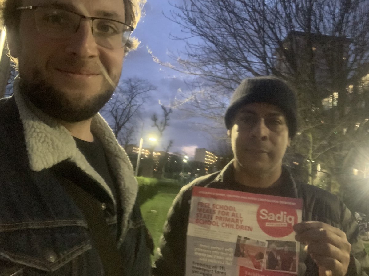 Out and about with @ShahMiah11 on Ampthill Square estate- supporting @SadiqKhan and @anne_clarke for another four years and also making sure residents aware of the community safety meeting tomorrow evening!