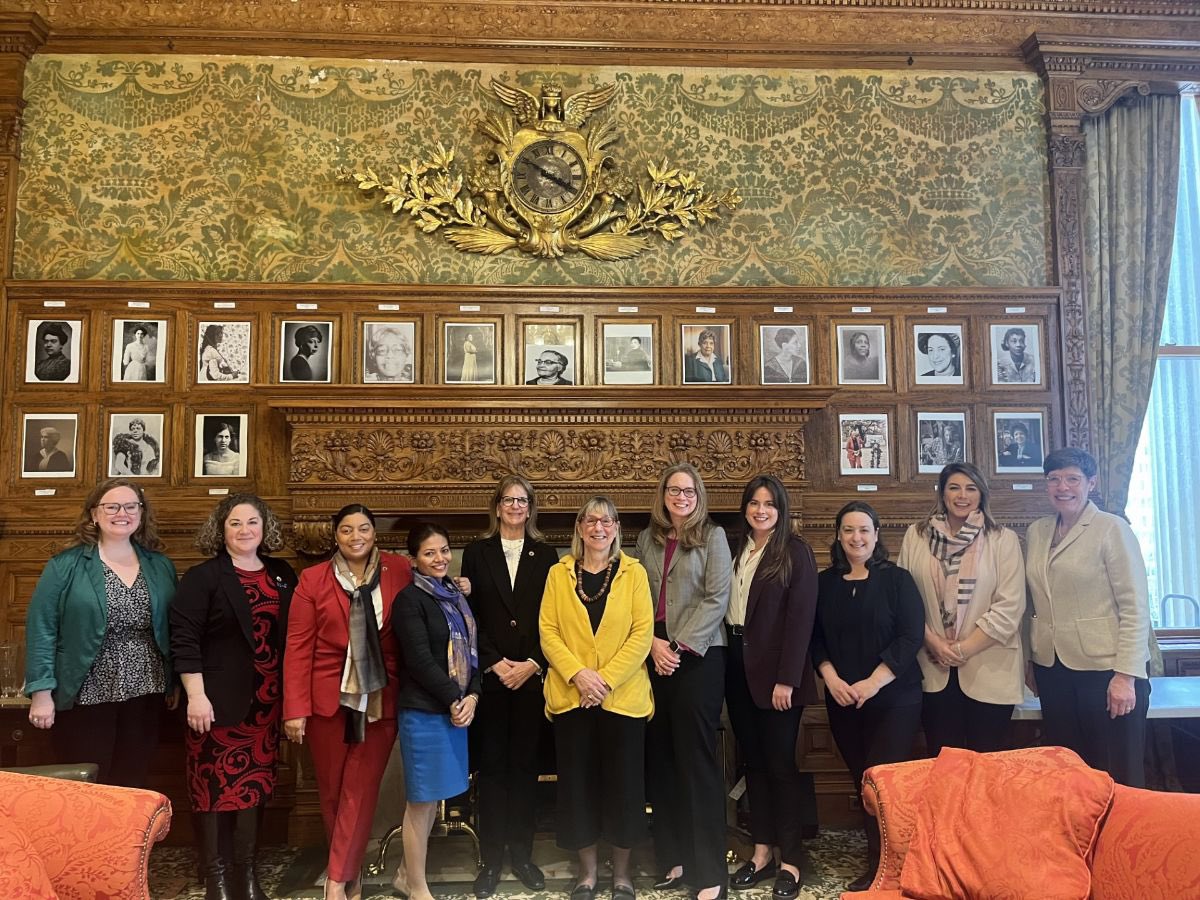 The Women’s Caucus continued its advocacy with Senate President Karen Spilka this month, where our five priority bills (including my campaign funds for childcare bill) were discussed. We’re looking forward to advancing these statewide causes that champion women.