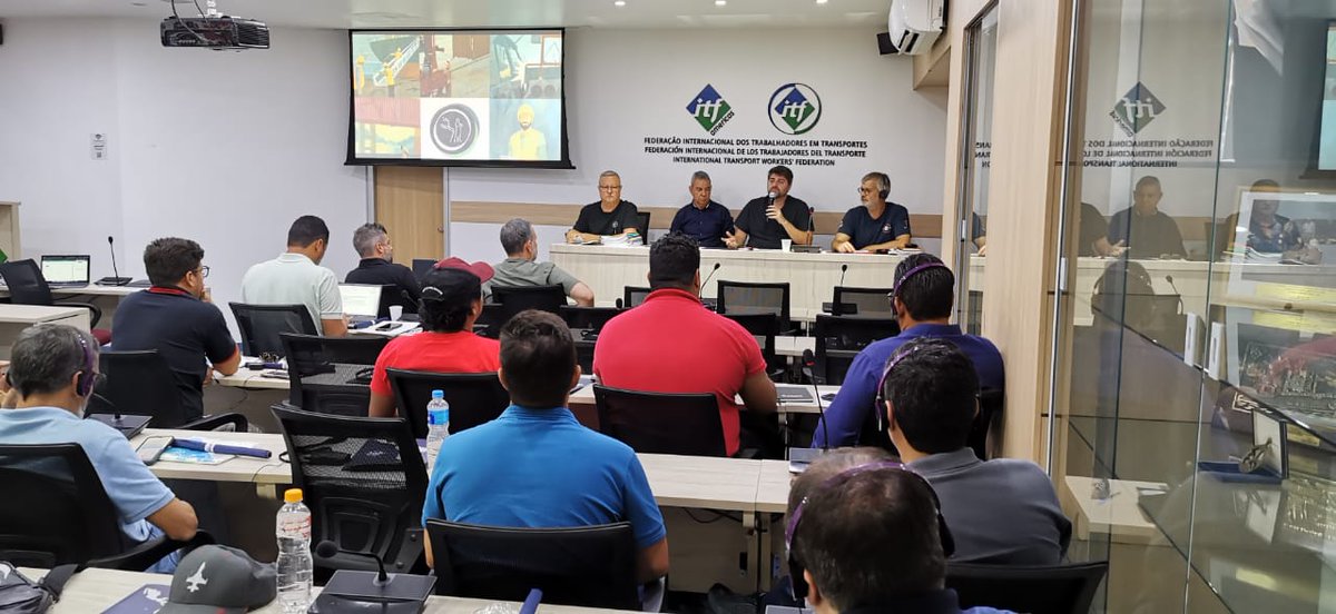 ITF_Americas's tweet photo. #Brasil 🇧🇷 

Finalizou o treinamento do aplicativo sobre Segurança e Saúde Ocupacional nos Portos, onde os participantes concluíram de forma satisfatória todos os módulos, gerando o certificado de conclusão validado pela ITF e a OIT. 

#SomosITF #MovemosOMundo https://t.co/xoPKeIZN7f