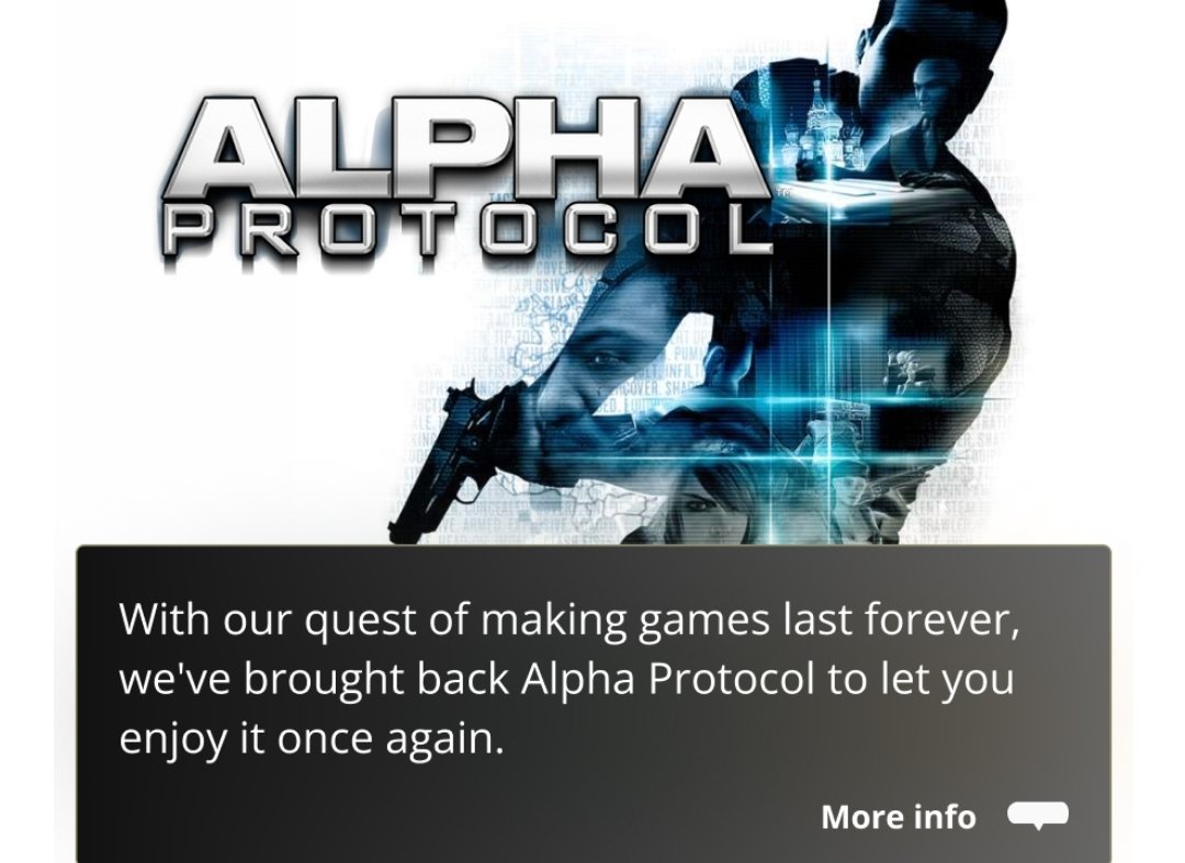 Insight_IOT's tweet image. Holy shit @GOGcom brought back #AlphaProtocol 😱
