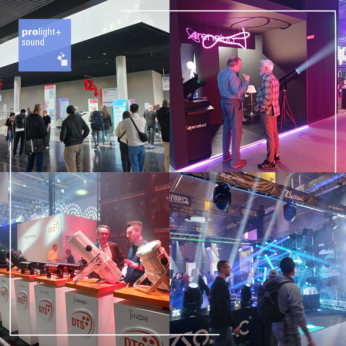 DAY 2 @pls_frankfurt 💥 Passione, entusiasmo e curiosità hanno alimentato il secondo giorno in fiera. Passion, enthusiasm and curiosity fueled our second day at the fair. #prolightandsound #prolightandsound2024 #messefrankfurt #messe #light #sound #plsfrankfurt