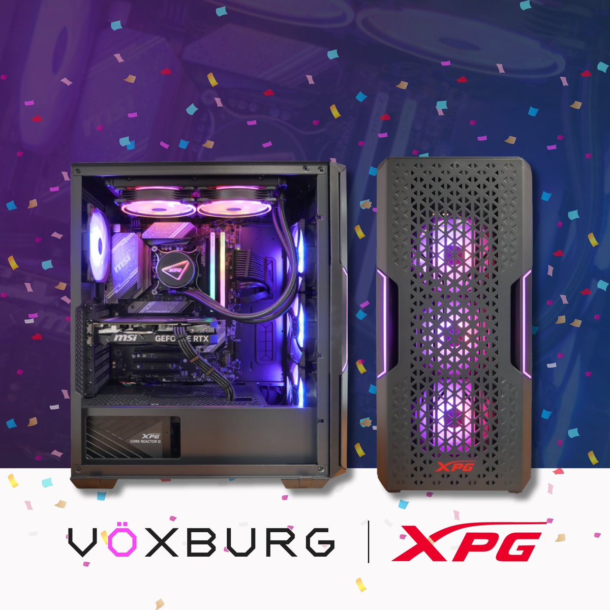 We are thrilled to announce that VÖXBURG has partnered with XPG! We will now be offering XPG products in all of our new builds, including cases, PSUs, AlOs, fans, and peripherals! XPG is releasing some awesome new product this year and we have a lot of new content planned! #xpg