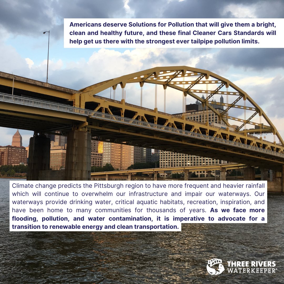 Today the @EPA finalized new light-duty vehicle tailpipe pollution federal standards. These standards will cut emissions and protect our air, water, and public health. #SolutionsForPollution