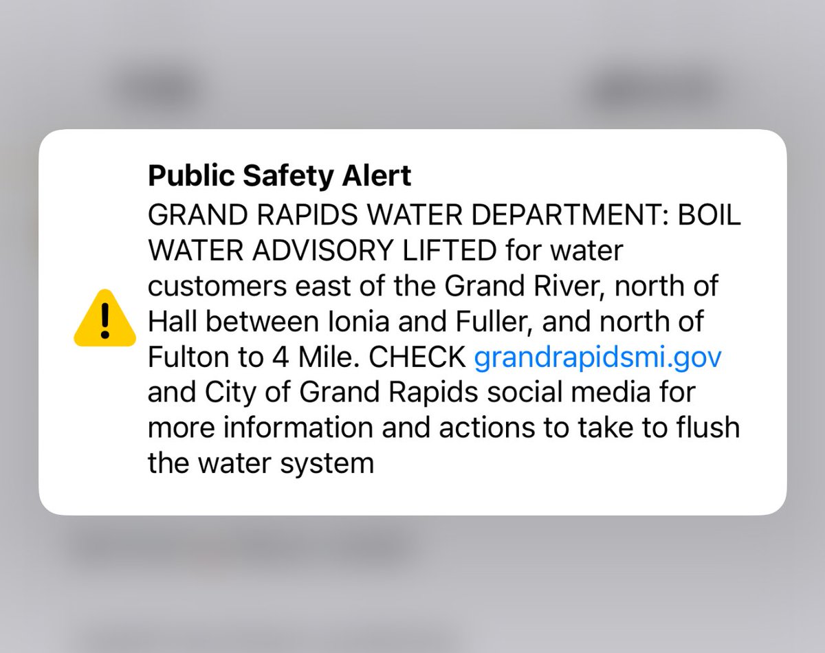 BREAKING: Boil Water Advisory lifted in Grand Rapids @WOODTV