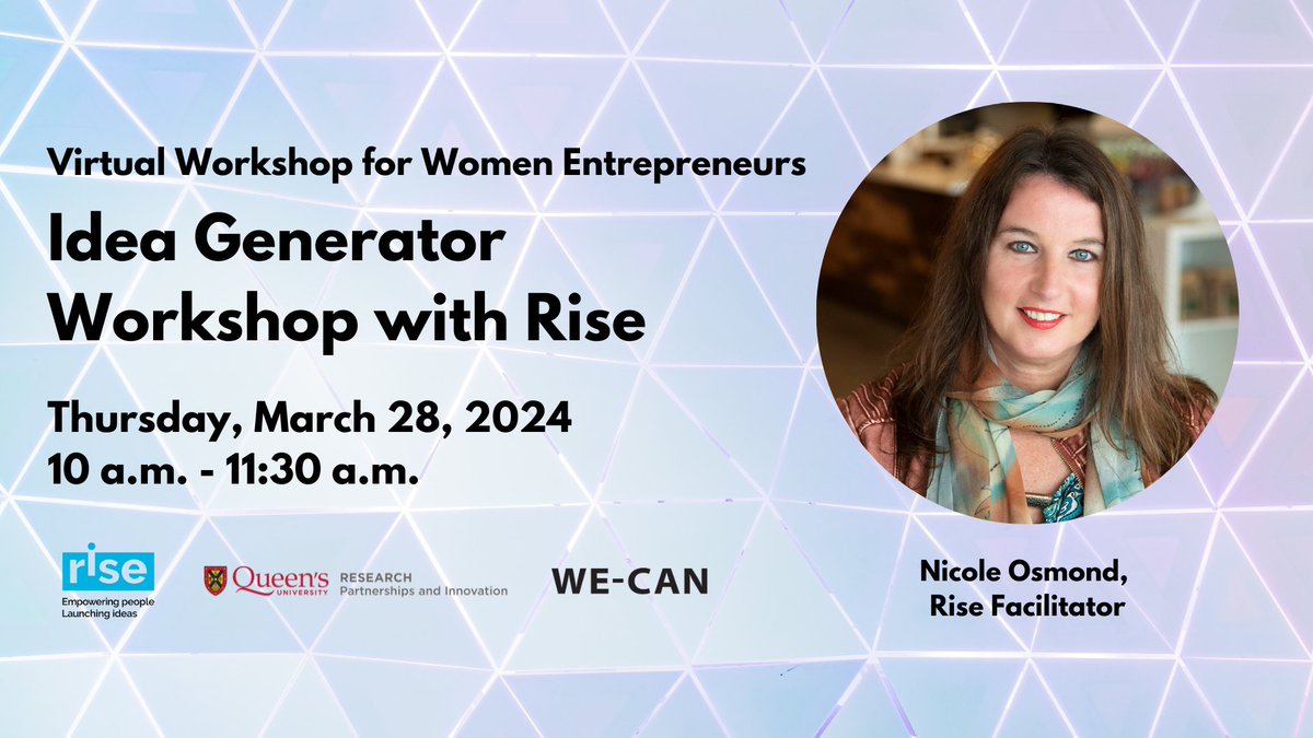 NEXT WEEK: Are you a woman-identifying entrepreneur in the early phase of your business and looking for fresh, new ideas? If so, join us on Thursday, March 28th from 10 a.m. - 11:30 a.m. to help you get started! Visit tinyurl.com/4vw4ahun to register now.