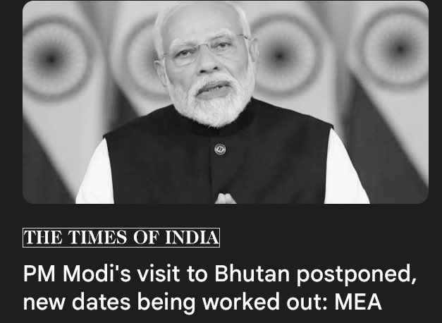 indiaredeem's tweet photo. Modi XI cancel Bhutan?? #darpook https://t.co/g2TH98JbXg