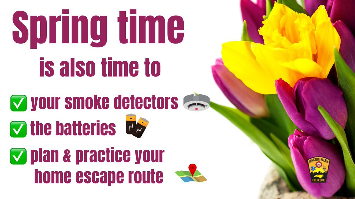 Welcome SPRING 🌷
Take time to be FIRE safe and prepared. #SafeatHome #WSFire