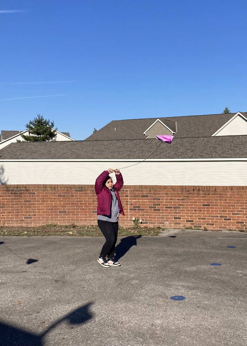 We are welcoming spring with our handmade kites after reading “Kite Messengers!” <a href="/WoParkSharks/">Worthington Park Elementary School</a>