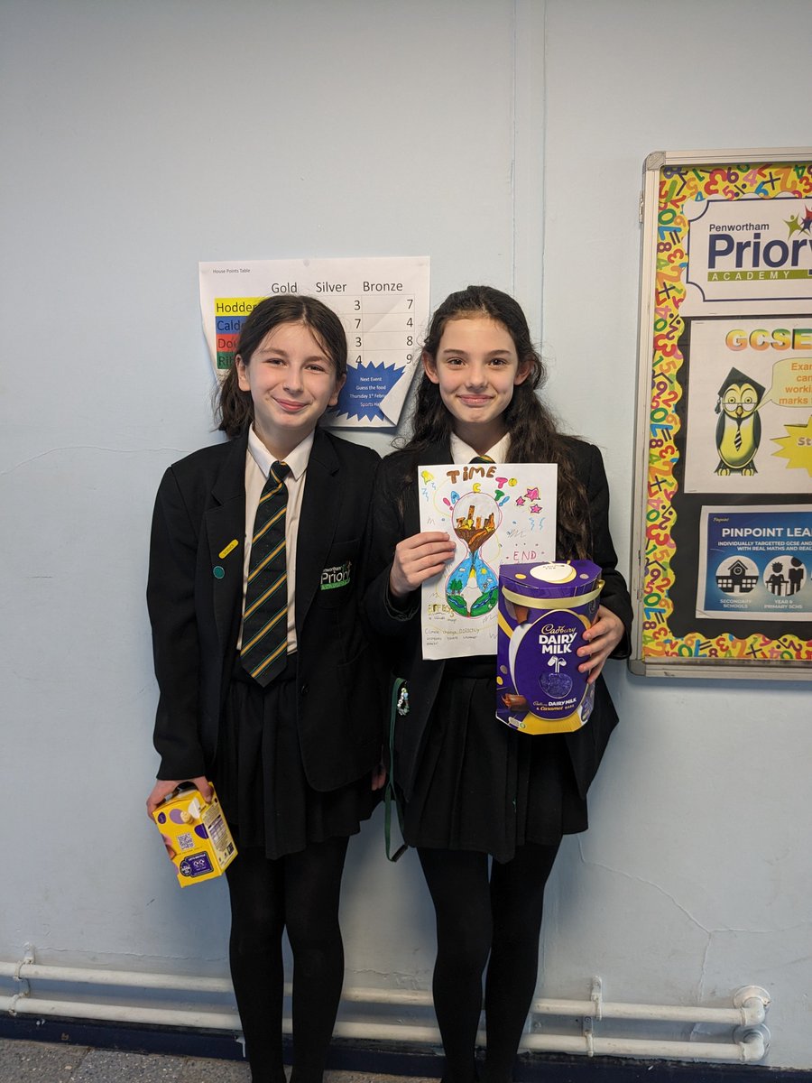 As part of @ScienceWeekUK pupils in Yr 7 & Y8 took part in a national poster design competition. The theme this year was 'time'. We had over a hundred entries and five were chosen to be sent off. Well done to our Y7 winners Jessica & Katie. Full story>> priory.lancs.sch.uk/news/2024-03-2…