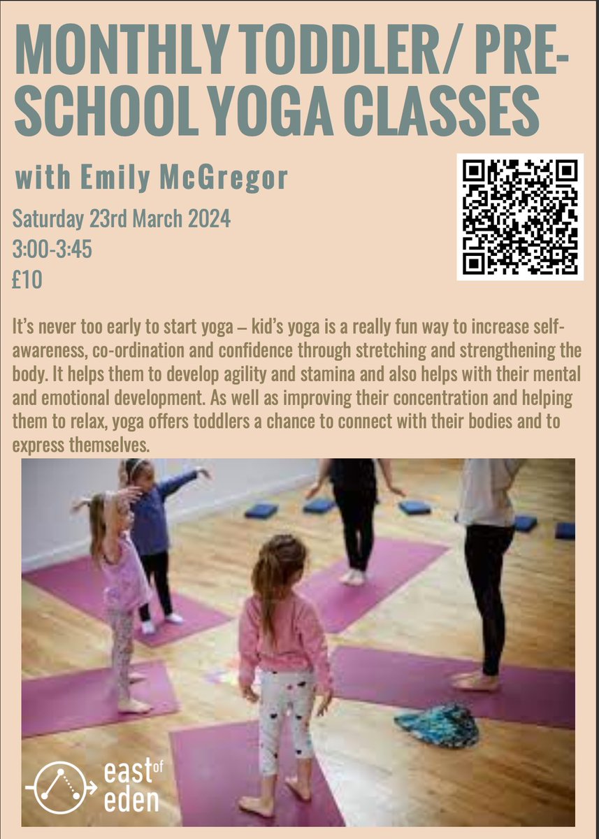 <a href="/Blackhorsestow1/">Blackhorsestow</a> Introduce your pre-schooler to the joys of yoga in a fun&amp;exciting way with Emily. They’ll learn how to do simple poses&amp; how to find their inner calm. Amazing tools that will benefit both their physical &amp; mental health long into the future. Book now. Pls RT 🙏🏽