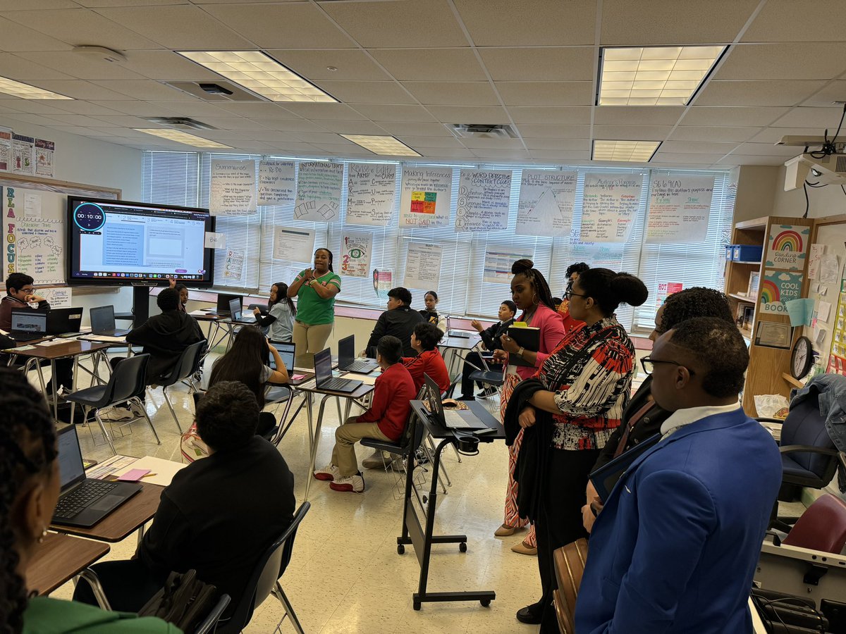 Visited TW Browne MS with principals and EDs to see 6th grade classroom expectations, instructional practices, engagement, and culture. Kudos Dr. Hughes and his team for strong systems distributed leadership. Thanks for hosting us today, #RegionIVRising