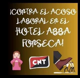 ¡CONTRA EL ACOSO LABORAL EN EL HOTEL ABBA FONSECA!  | Esta es la tercera semana que <a href="/CNTSalamanca/">CNT Salamanca</a>  se presenta a las puertas del Hotel para denunciar que la dirección del hotel no actúa ante un caso de #AcosoLaboral. Aquí tienes toda la información: 
salamanca.cnt.es/2024/02/18/con…