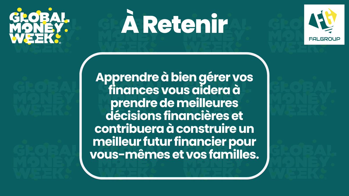 FalFalgroup's tweet photo. 💡Prenez le contrôle de votre avenir financier grâce à l'éducation financière ! 
💼 À travers l'apprentissage, nous pouvons construire des ponts vers un avenir plus prospère.
#globalmoneyweek2024
#GMW2024 https://t.co/rW02rS78v7