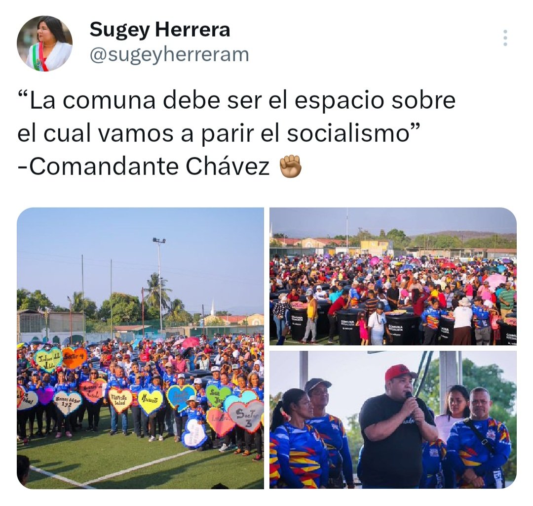 #AsíLoDijo 🗣 la alcaldesa #comunera <a href="/sugeyherreram/">Sugey Herrera</a> 

#EnComunaSiPodemos #Anzoátegui #Barcelona