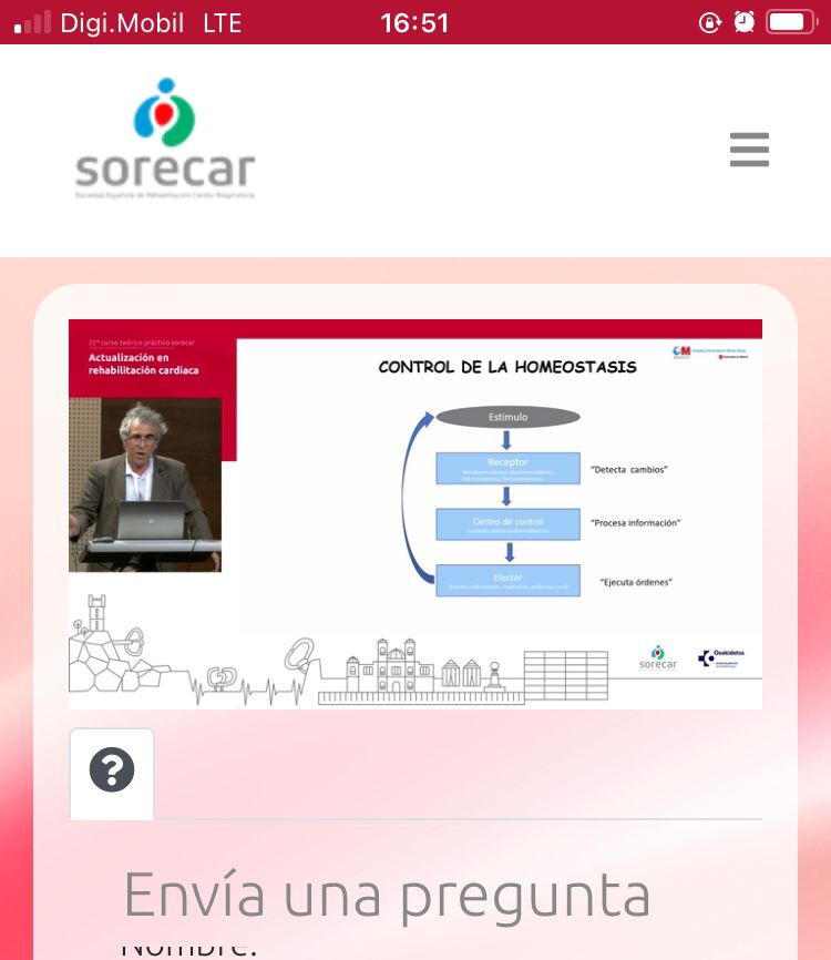 1°mesa curso <a href="/SORECAR_es/">SORECAR</a> desde Donosti. Moderando <a href="/paco_madruga/">PACO MADRUGA</a> y como ponentes Koldo Villelaveitia Fisiología del ejercicio, <a href="/josalar13/">Josean Alarcon</a> pruebas cardiológicas del paciente IC y CI y Joana Reparaz, fisiopatología Ic y Ci