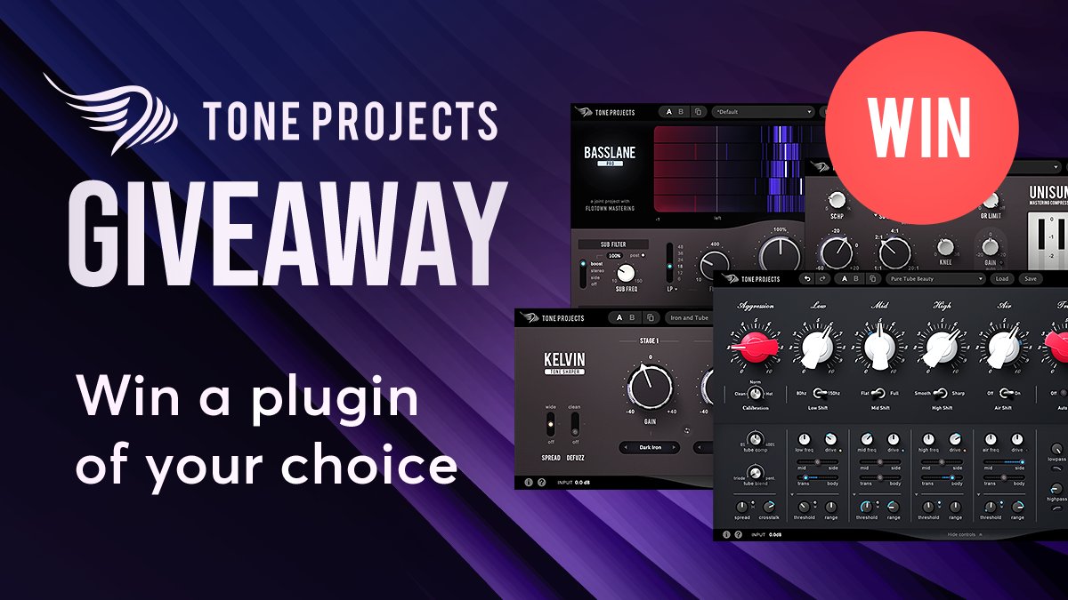 We're running a giveaway on our Instagram where you can win a Tone Projects plugin of your choice! 🎉

Check it out here: instagram.com/toneprojects/

#musicproduction #plugindeals #audioplugins