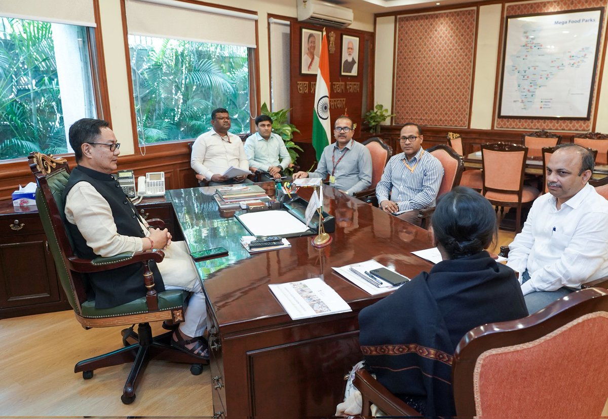 I have formally assumed the office as Minister of Food Processing Industries. Had meeting with Secretary and other senior officials of the Ministry. The blue print is also ready for first 100 days of PM @narendramodi ji’s 3rd term. We will not waste a single moment to make India