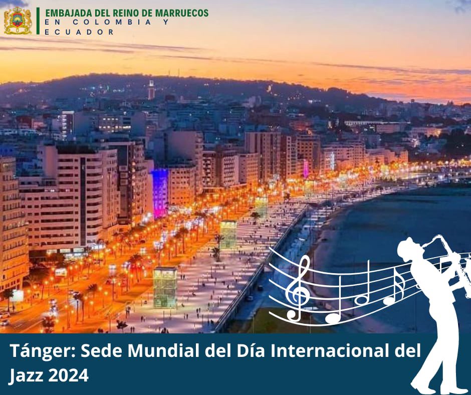 Amantes del Jazz, bienvenidos a Tánger, la joya del norte de Marruecos 🇲🇦 , designada por la Unesco como la primera ciudad africana, en ser anfitriona mundial del Día Internacional del Jazz 2024.