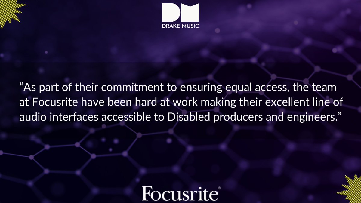 🎇 Last but certainly not least, we're delighted to introduce @WeAreFocusrite, our final speaker at The Next Frontier in Accessibility event tomorrow night. Final tickets: rb.gy/jklmsw