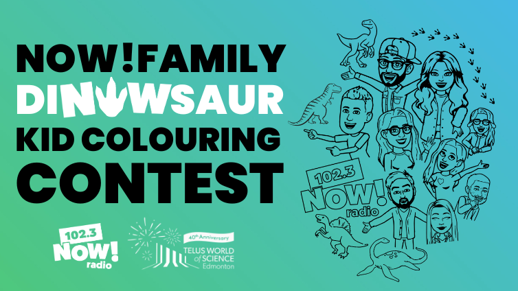 🚨Calling all kids of the NOW! family!🚨 In celebration of Dinosaurs – The Exhibition coming to @TWoSEdm, 102.3 NOW! radio presents the DiNOWsaurs Kid Colouring Contest! 🦖🦕 Get full contest details and colouring sheets here: 1023nowradio.com/win/dinowsaur-…