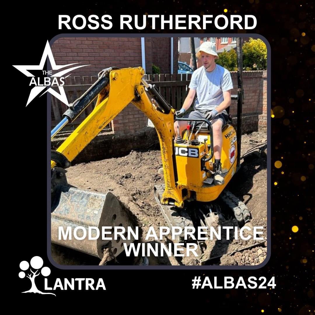 Congratulations to Ross Rutherford of East Lothian based Noble Grounds Care who bagged ✨ Modern Apprentice of the Year ✨ at the prestigious @LantraScotland #ALBAS24