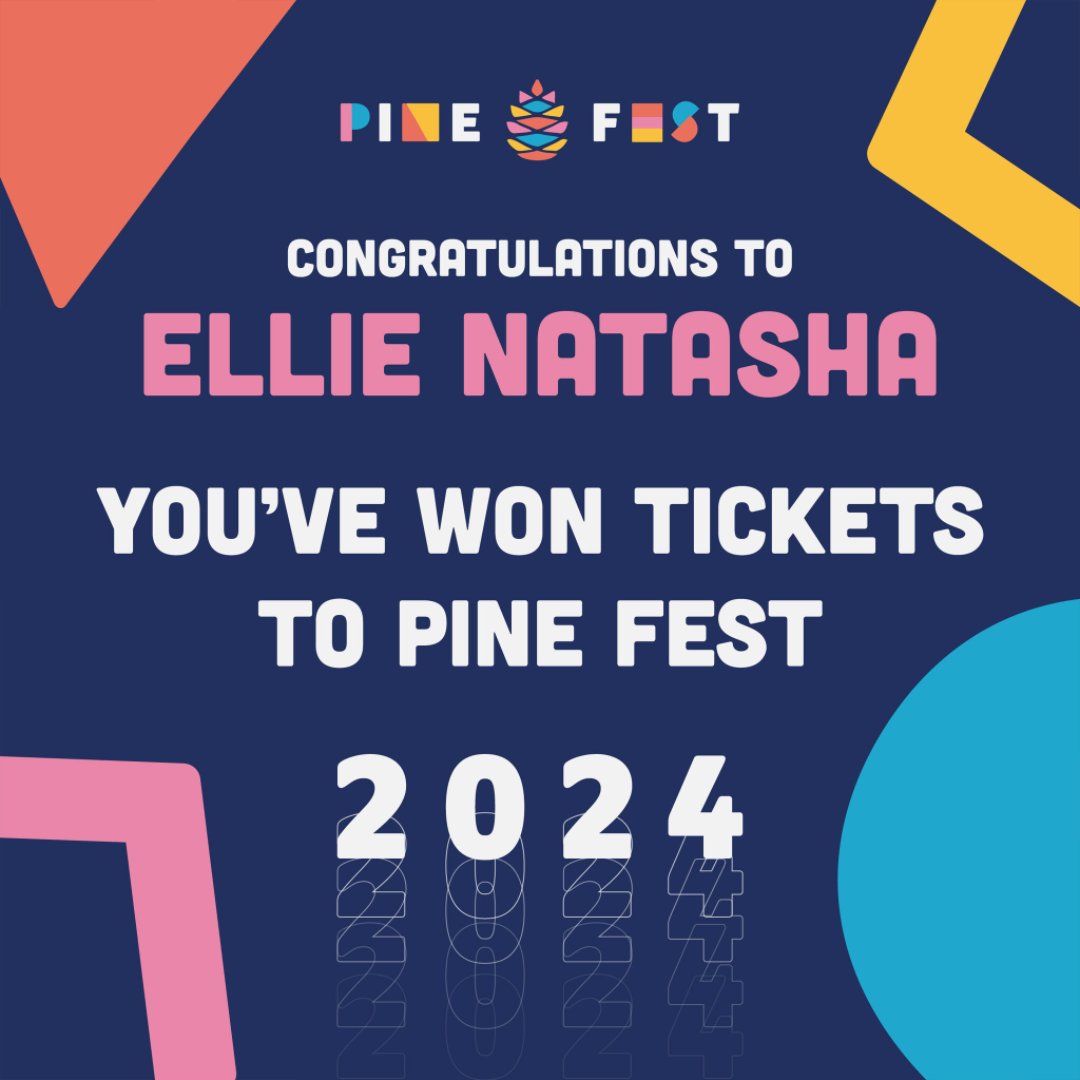 We Have A Winner!!! Happy to announce @ellienatashaa16 is the winner of tickets to Pine Festival, Congratulations! Thank you to everyone that filled out our survey to enter the competition. We can't wait to see you in August!