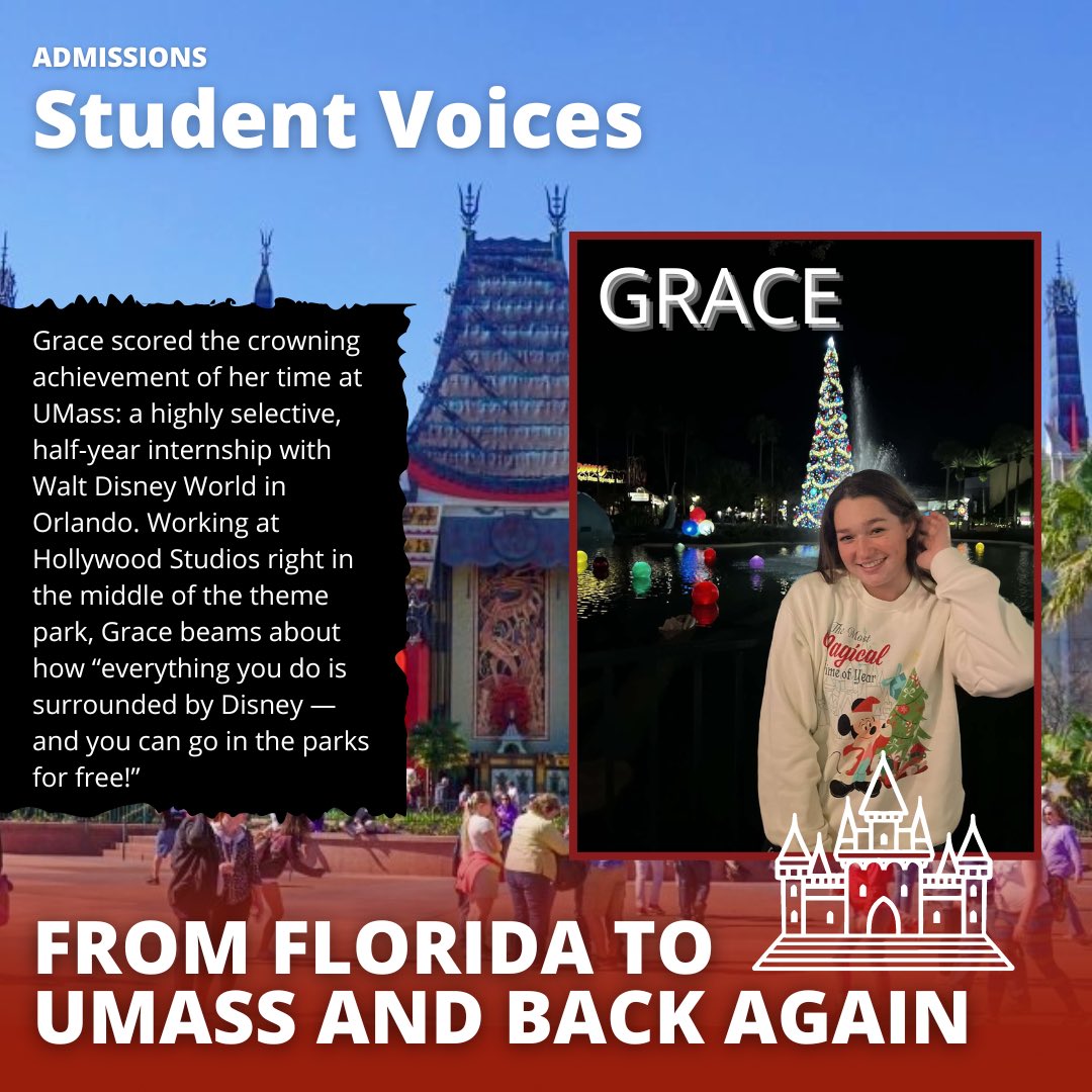 Meet Grace Canzano, a junior @UMassAmherst who turned her classroom and extracurricular experience with @UMAIsenbergHTM into a once-in-a-lifetime internship with Walt Disney World! 📚🌴 Read Grace's story: umass.edu/admissions/art… #umass #umassamherst