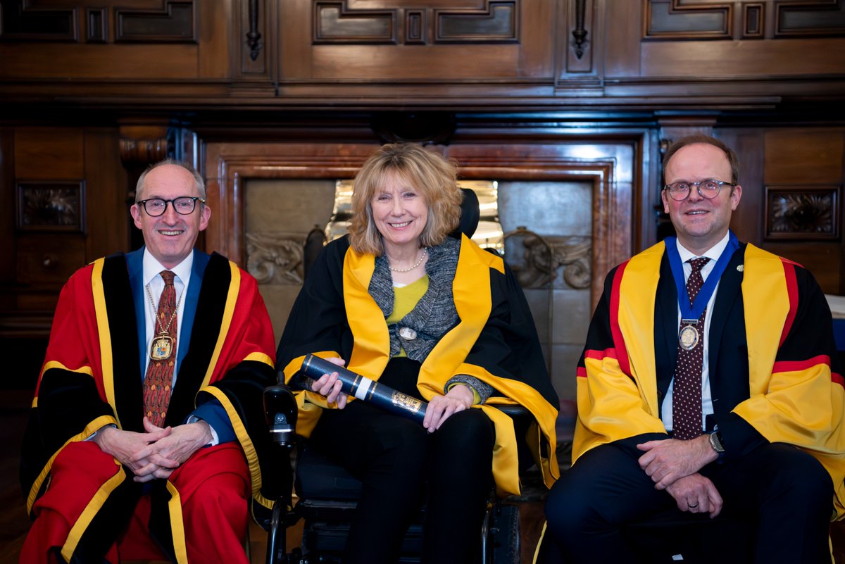 At our Diploma Ceremony last night, we were delighted to welcome our new Honorary Fellow, award-winning journalist Melanie Reid MBE. The award recognises her services to journalism and as an advocate for disabled people. Read more: ow.ly/4z3850QXJcE Photo: Kirsty Anderson.