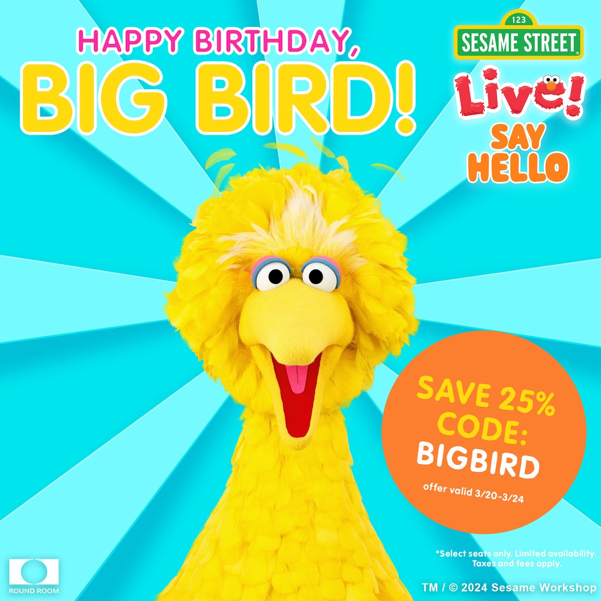 🎉 Sesame Street Live is celebrating Big Bird's Birthday by giving you a special ticket offer! 🎂 Enjoy 25% off with code BIGBIRD. Hurry, offer won't last long!