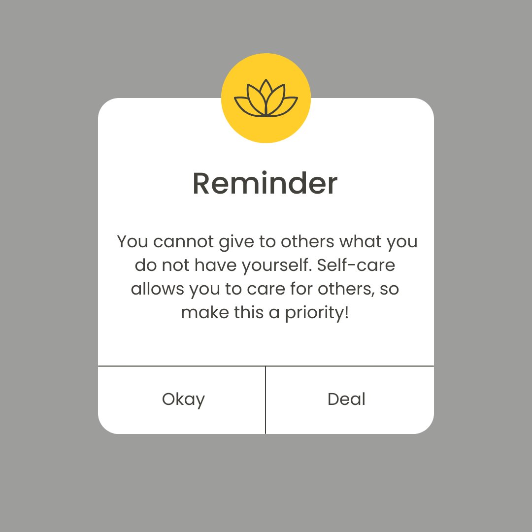 Just your daily reminder that you can't be a force of good unto others without putting yourself first! How are you making time for yourself this week?

#selfcare #reminder #selflove #wellbeing #wellness #wellnesstips #livewell