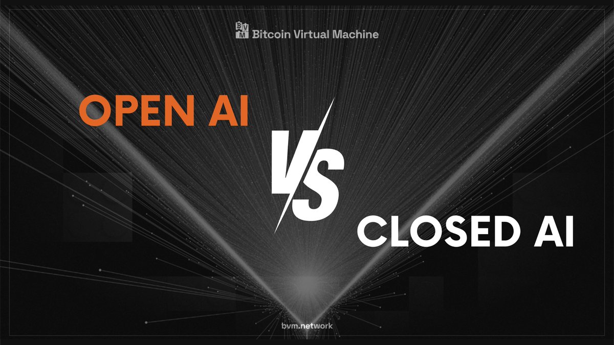 AI is one of the most important technologies of our time, with two prominent approaches shaping its trajectory: closed vs open AI. @BVMnetwork embraces the latter principle in building the Truly Open AI. Learn more: bvm.network/ai Whitepaper: bvm.network/truly-open-ai.…
