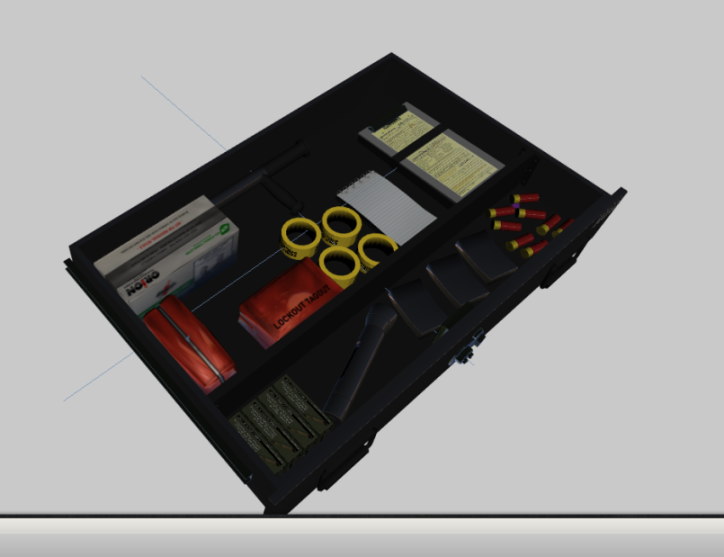 socalthero's tweet image. OCRP BCSO building will start pretty soon (Probably this weekend). Been focused on re texturing multiple parts to fit onto one texture image instead of multiples to better optimize vehicles for the server. Example being All the gear in the back uses 3 total textures