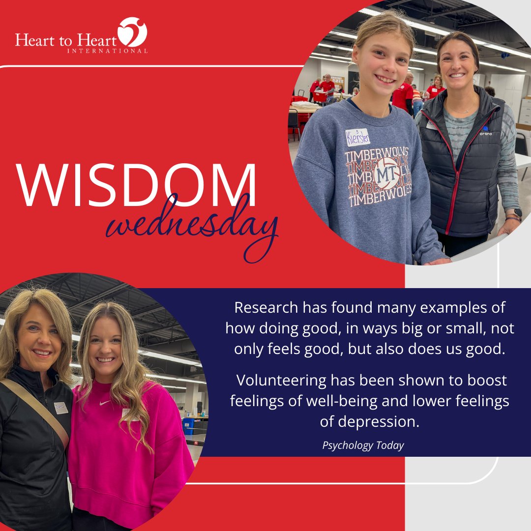 #WisdomWednesday Did you know that by helping others, you can make a difference in their lives and your own? We are dedicated to providing humanitarian aid to those in need. Join us in making an impact! Find volunteer opportunities here: hearttoheart.org/volunteer-oppo…