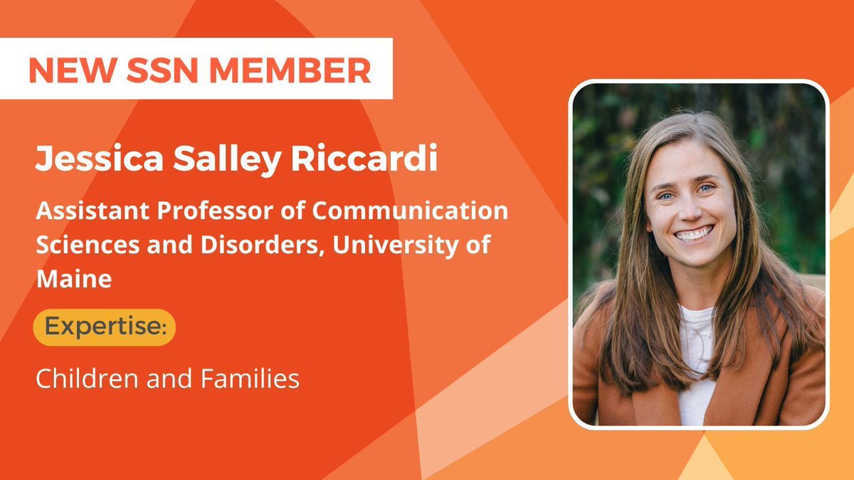 We are thrilled to welcome @jsriccardi_slp of @BEaRLabMaine to the network & @SSNMaine! Dr. Riccardi's research focuses on long-term outcomes after childhood brain injury. Riccardi is also a clinical speech-language pathologist. Learn more: buff.ly/48NrX4A