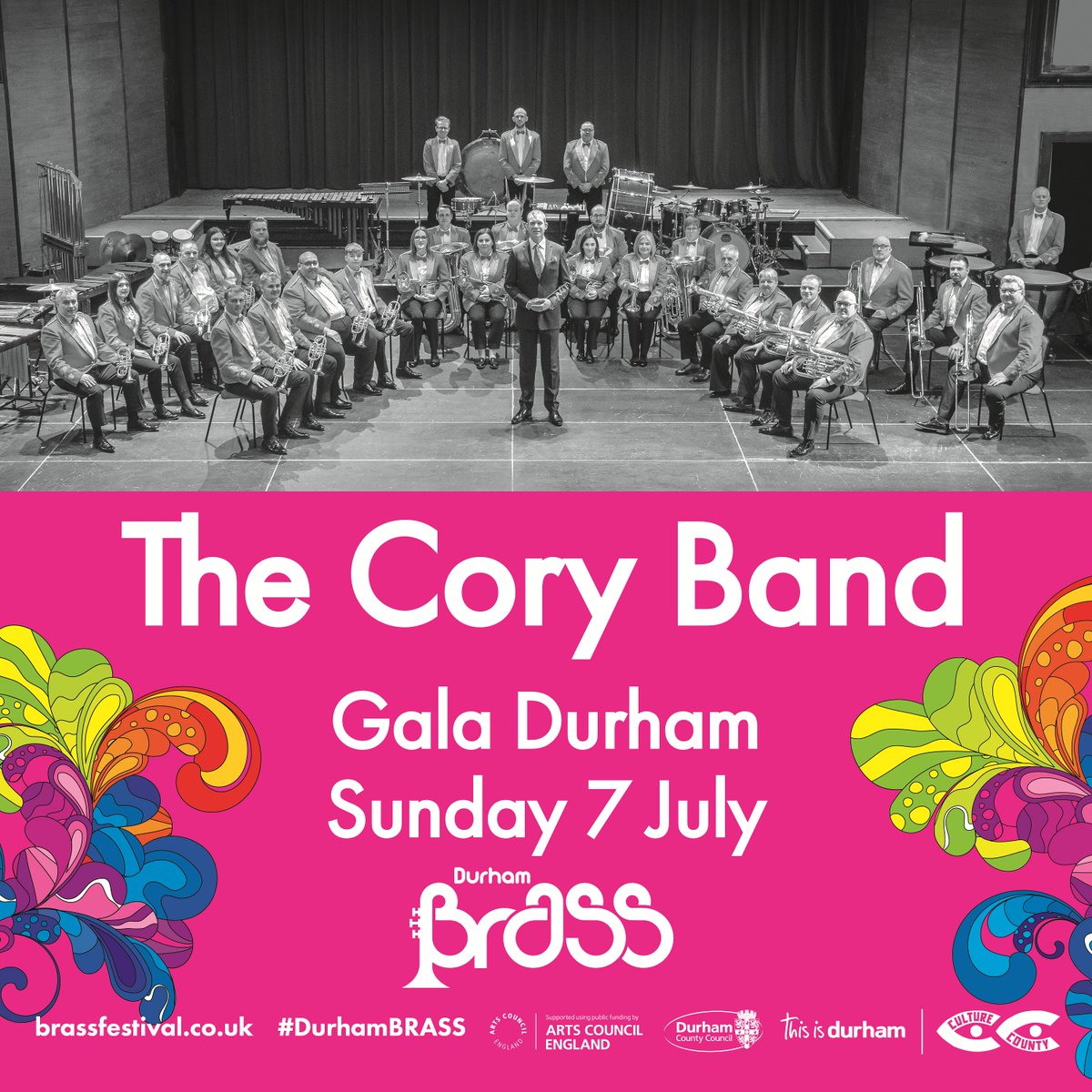 Time to spoil you with another event announcement! @Coryband, one of the world’s most successful and well known brass bands, are bringing their signature sound to @gala_durham on Sunday 7 July #DurhamBRASS Tickets on sale on Friday 22 March at 9am. 🎟️ brassfestival.co.uk/brass/cory-ban…